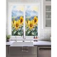 thumbnail image 2 of Window Privacy Film Sunflowers Mountain Stained Glass Window Film Decorative Sun Block Window Cover Summer Botanical Floral Nature Window Clings Static Adhesive Sticker for Bathroom 19.6"x39.3", 2 of 7