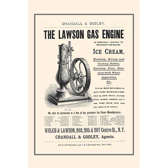 The Lawson Gas Engine-Fine Art Canvas Print (20" x 30")