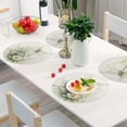 thumbnail image 5 of 15 Inch Round Grid Plate Mats Heat Non-Slip Resistant PVC Placemats for Kitchen Dining Table Decor Dragonflies with White Daisies 6PCS, 5 of 5