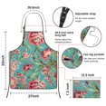 thumbnail image 3 of Pioneer Flower Floral Print Pattern Apron-Garden Aprons for Women with Pockets-Cotton Linen Waterproof Kitchen Cooking Gardening Aprons Adjustable for Kitchen,Cooking,BBQ and Salon 33x27 Inch, 3 of 7