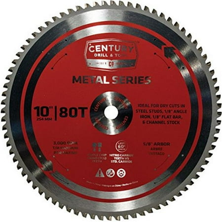 UPC: 0081838102104 | Century Drill & Tool 10210 Metal Cutting Blade – 10 in. x 80T