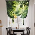 thumbnail image 5 of Vintage Stripes Tie Up Curtain for Window, Black Striped Retro Lines Geometric Adjustable Tie Up Balloon Curtain Valances Rod Pocket Window Treatment for Kitchen Bathroom Bedroom 42"x63", 5 of 9