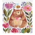 thumbnail image 3 of Ambesonne Colorful Shower Curtain, Bear with Flowers, 69"Wx70"L, Multicolor, 3 of 5