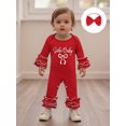 thumbnail image 4 of BemeyourBBs Baby Girl Christmas Outfit Bow Letter Long Sleeve Romper Headband, 4 of 9