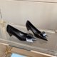 thumbnail image 5 of Pointed Toe Design Women Sandals Solid Outdooor Slip on Zapatos Mujer Spring Cover Heels Female Pumps Girls Shoes, 5 of 5