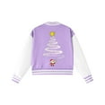 thumbnail image 5 of Staki Ugly Christmas Jacket Girls Girls Christmas Bomber Jacket Casual Button Lightweight Sweatshirt Baseball Jacket Outwear(Purple,9-10 Years), 5 of 7