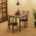 thumbnail image 4 of PIONEERWORKS 3-Piece Kitchen Table and Chairs Set for Small Space, Indoor Modern Dinette Set for 2, Square Dinner Table Set for Dinette, Breakfast, 4 of 9