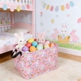 thumbnail image 6 of JHyouerji Easter Baskets Gift Basket ,Empty Pink Storage Bins Organizer Box Room for Home Decor, 6 of 7