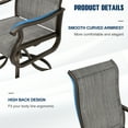 UDPATIO High Back Set of 4 Swivel Patio Dining Chairs, Weather