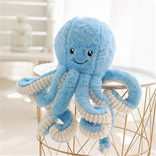 Creative Plush Doll Octopus, Cuddly Toy, Baby Sleeping Appease You Doll (Blue, 40cm)