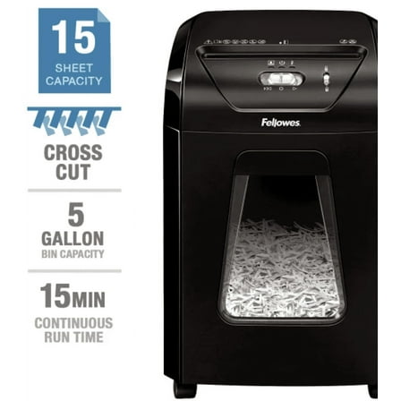 Fellowes Powershred 1500C Cross-Cut Shredder