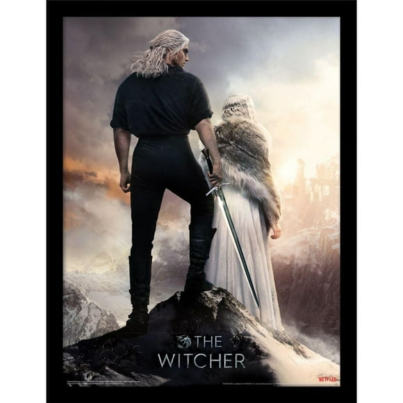 The Witcher Mountain View Framed Poster