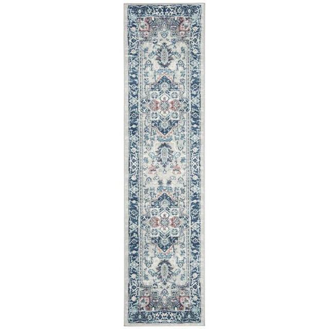 Safavieh Brentwood 2' x 8' Runner Rug in Light Gray and Blue