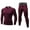 Wine Red, variant on YUSHOW Mens Thermals Underwear Set Thin Wicking Base Layer Crew Neck Long Johns,Size M