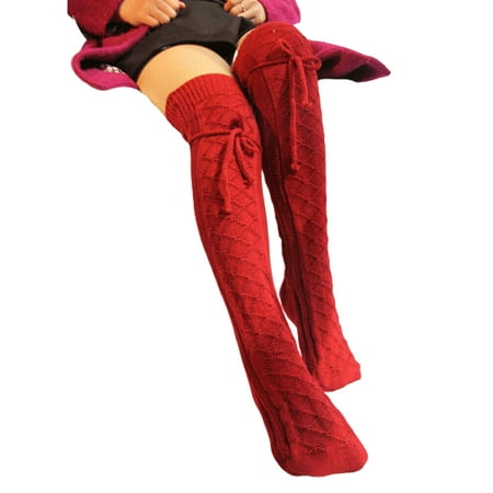 

Hirigin Women Cable Knit Extra Long Boot Socks Over Knee Thigh High Girl Stocking