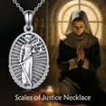 thumbnail image 5 of Scales of Justice Necklace S925 Sterling Silver Lady Justice Necklaces Scale Balance Libra Pendant Justice Goddess Jewery Gifts for Women Men Lawyer, 5 of 7
