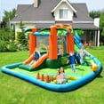 thumbnail image 2 of Gymax Inflatable Bounce House Jump Bouncer Kids Water Park Splash Play Center w/Blower, 2 of 7