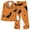 01-Orange, variant on QIUOMBBP Women's Pajamas Halloween Turndown Collar Pockets Shirts and Pants 2 Piece Lounge Sets Novelty Graphic Sleepwear Outfits, Yellow, XXXL