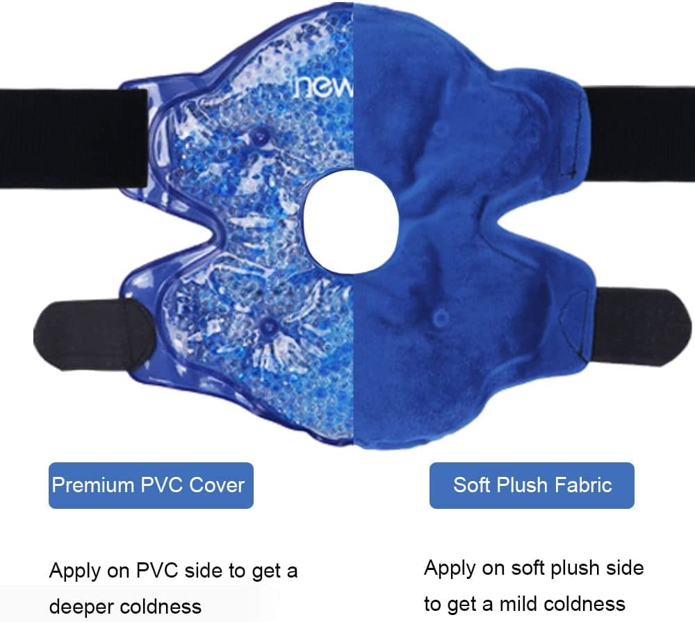 Ice Pack for Knee, Warm Cold Pack Knee Brace, Reusable Knee Cold Pack with Soft Plush Backing for Sports Injuries, Pain Relief, Swelling Surgery