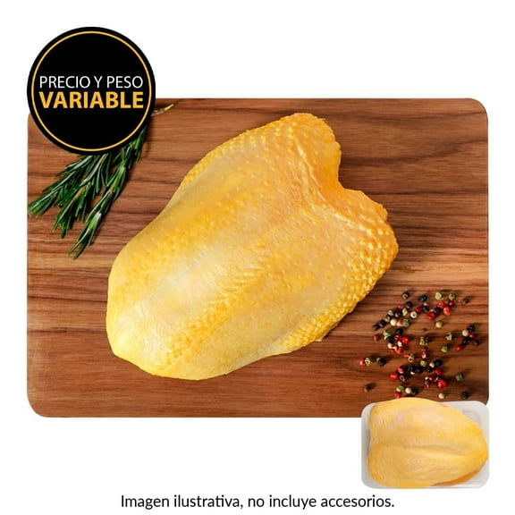 Pechuga de pollo con piel por pieza