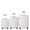 White, variant on Lightweight PP Hardshell Luggage Set of 3 with 20" 24" 28", Modern Suitcase with 3-Step Push Botton Handle & TSA Lock