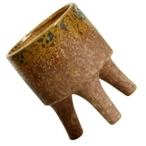 TAILTOSS Ceramic Pot For Plants Light Brown 1 Pcs