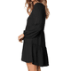 thumbnail image 2 of Vestido túnica de verano para mujer, cuello en V, informal, suelto, fluido, con vuelo, 2 of 5