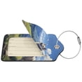 thumbnail image 2 of Cauagu Blue Sky Dog Pattern Luggage Tags,Leather Luggage Tags Personalized Luggage Tag Travel Tags Privacy Cover ID Label for Travel Bag Suitcase-1, 2 of 5