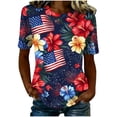 thumbnail image 5 of VKOYWKM American Flag Shirts for Women 4th of July Independence Day Graphic Tees Patriotic Short Sleeve Crew Neck Summer Tops Tshirts, 5 of 6