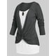 thumbnail image 1 of Camiseta Talla Extra Conjunto Falso Rosegal  Mangas largas de talla grande, 1 of 5