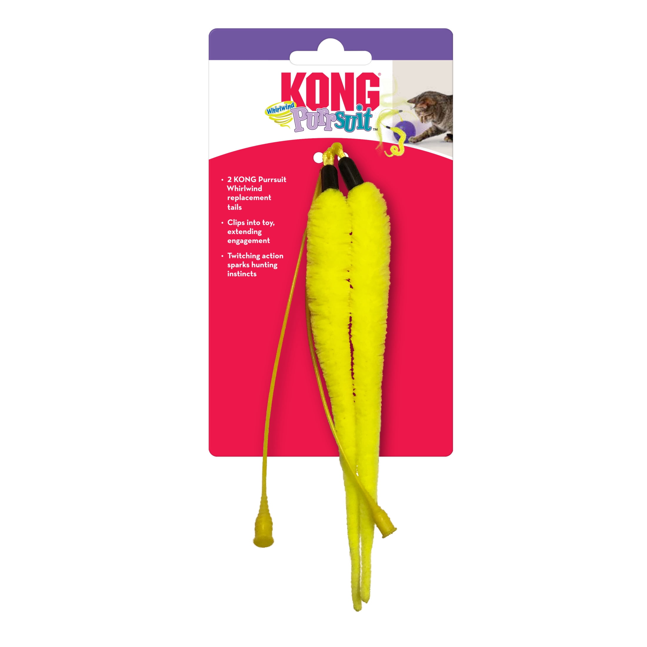 KONG® Purrsuit Whirlwind Replacement Tails for Cat Toy, 2 Pack