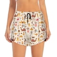 thumbnail image 2 of Balery UAE Travel1 Pantalones cortos deportivos para mujer con forro y dos bolsillos, elásticos, para entrenamiento, gimnasio, yoga-Medium, 2 of 7