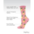 thumbnail image 3 of MeMoi Pineapple Fruit Bamboo Blend Crew Socks - Womens - Female, One Size, Confetti Pink, 3 of 7