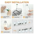 thumbnail image 3 of 3 Light Bathroom Light Fixtures Chrome with Hammered Glass Shade, Vanity Lighting Fixtures Over Mirror Wall Mount E26 Socket for Hallway Kitchen Bedroom Living Room, 3 of 5