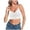 White, variant on Women's Low Back Bra Wire U Shaped Backless Bra Convertible Spaghetti Strap Seamless Sleeping Bralette Black L