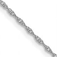 thumbnail image 1 of 10k White Gold .95mm Cable Rope Chain Necklace Pendant Charm Carded, 1 of 10