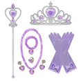 thumbnail image 1 of Disney Girls Princess Rapunzel Dress Toddler Kids Summer The Tangled Halloween Cospaly Disfraz Niño Peluca Trenza Cumpleaños Part7-8T (Etiqueta 140) Gao Jinjia LED, 1 of 2
