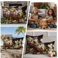 thumbnail image 5 of Easter Outdoor Waterproof Pillow Covers, Spring Watercolor Eggs Flowers Leaf Plant Decorative Square Throw Pillowcase Sofa Cushion Sham for Patio/Couch/Chair, 16"x16" 2 Pack, 5 of 8