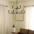 thumbnail image 4 of 6307-9-59 Quorum Lighting Rutherford - 9 Light Chandelier-25 Inch Tall and 28.5 Inch Wide-Matte Black Finish, 4 of 6