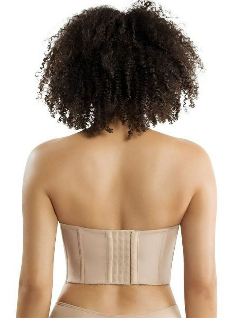 Parfait Elissa Women's Full Figure Strapless Bustier Bra – Seamless Cups, Longline, Size 40E