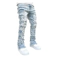 thumbnail image 1 of Pantalones Vaqueros Pitillo Rasgados Para Hombre Azul, 1 of 6