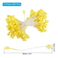 thumbnail image 2 of Uxcell 5mm Dobles Cabezas Estambre de Flor, Pistilo de Flor de Lavanda Artificial Mate para Decoración Navideña DIY, Amarillo 450 Pcs, 2 of 5