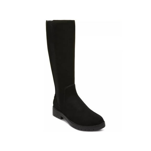 STYLE & COMPANY Womens Black Strap Accent Side Goring Lug Sole Padded Gwynn Round Toe Block Heel Zip-Up Boots Shoes 9 M