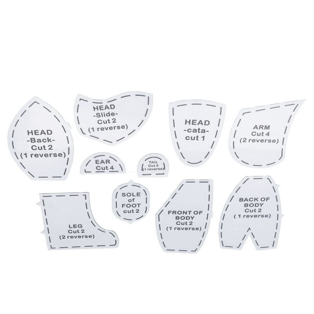 DIY DOLL MAKING: Bear Templates For Easy Sewing, Reusable And Durable Acrylic Set, Create Adorable Memory Bears With Templates