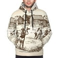 thumbnail image 4 of Bingfone Cows On The Farm Men'S Drawstring Hoodie Long Sleeve Pocket Sweatshirts-Xx-Large, 4 of 9