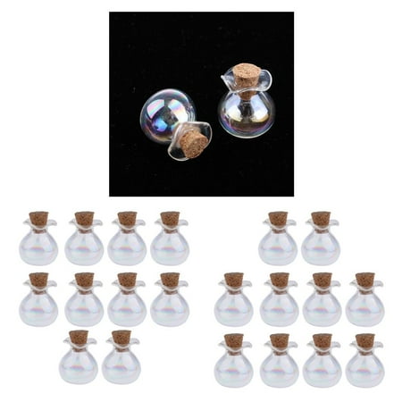 20Pcs Colorful Glass Bottles Jars with Cork Stopper DIY Decoration Supplies 20Pcs Colorful Glass Bottles Jars with Cork Stopper DIY Decoration Supplies