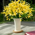 thumbnail image 6 of Coolmade 10pcs Yellow Flowers Artificial Calla Lily Silk Flowers 14" for Home Kitchen & Wedding, 6 of 7