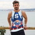 thumbnail image 6 of Pofeuu Cute Gnomes in USA Print Men's Workout Tank Tops Sleeveless Muscle Gym Shirt Quick Dry-3X-Large, 6 of 7