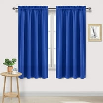 Taotanxi Blackout Curtains 38 x 84 inch/Blue Curtains Set of 2 Panels/Thermal Insulated Room Darkening Bedroom Curtains