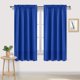 thumbnail image 4 of Cortinas de ahorro de energía, Dormitorio y cocina, Estilo escandinavo, Color sólido, Seda, 2PC Oscurecimiento, Aislamiento térmico, 96X213cm, Azul, 4 of 5